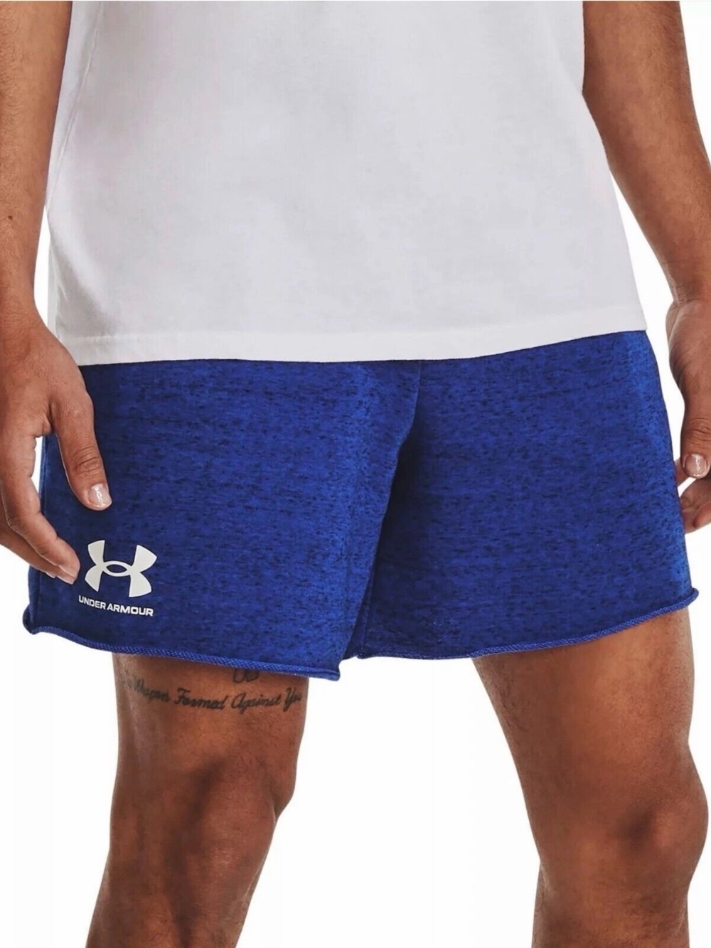 Under Armour Men's Rival Terry 6” Shorts, Royal Blue, X-Large